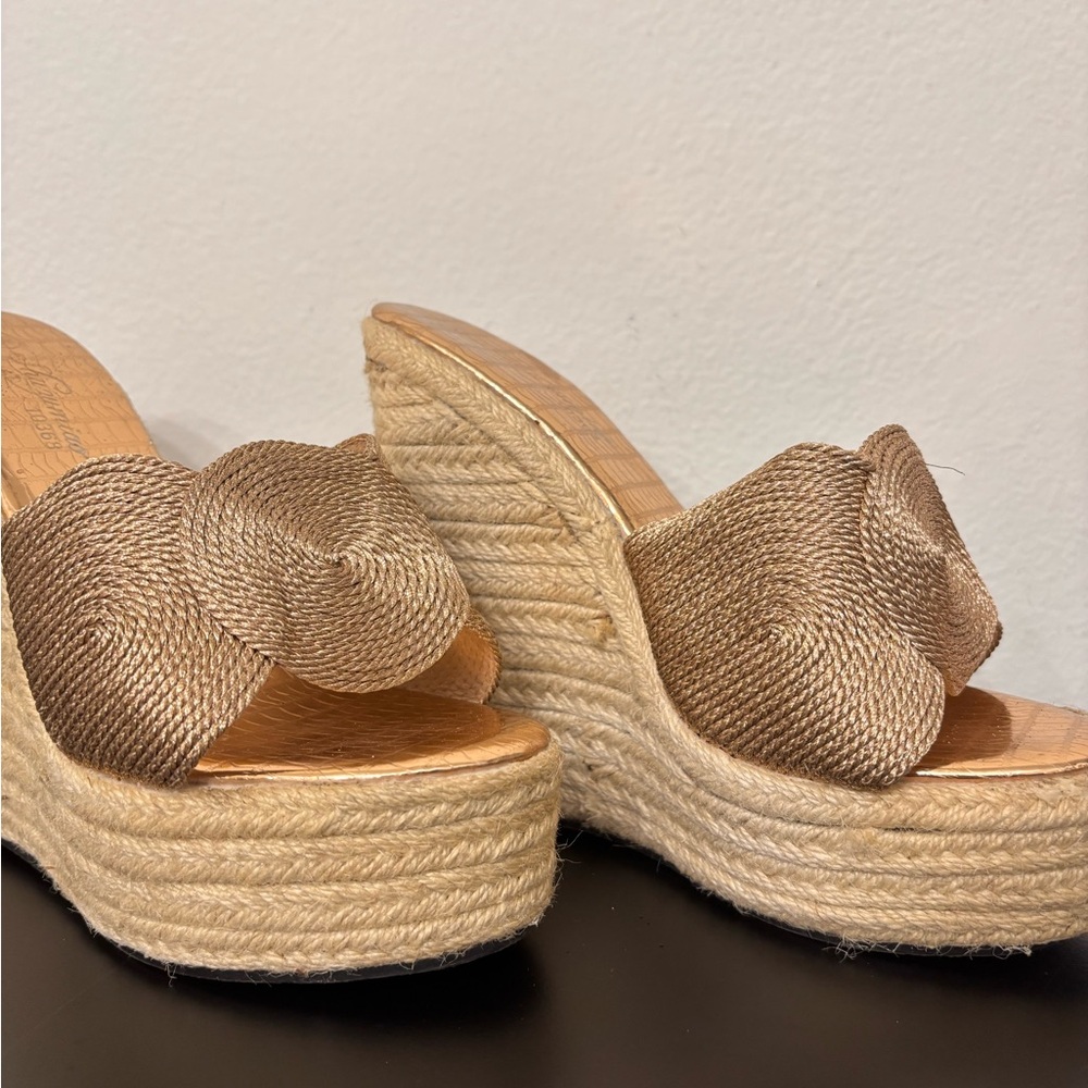 Chic Tan Wedge Sandals Vujkliy